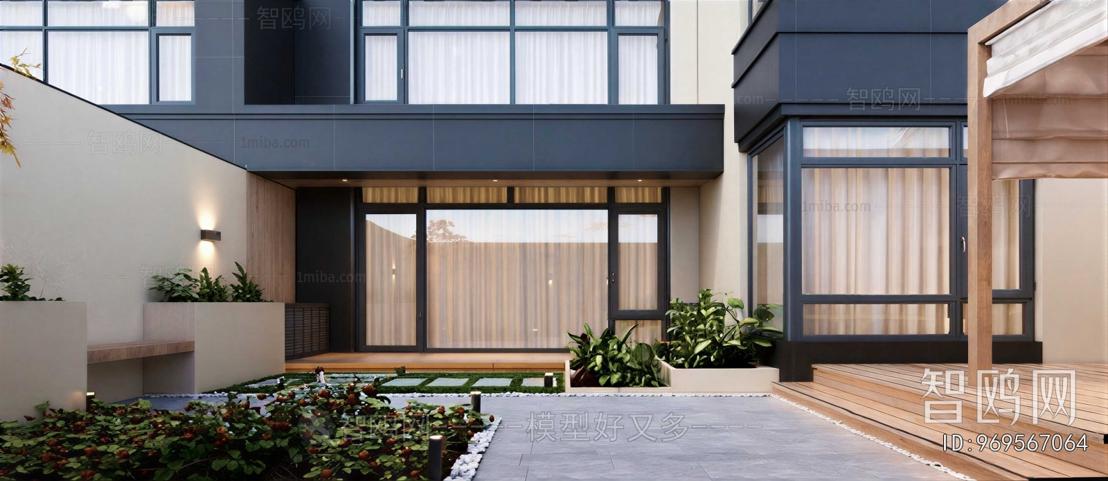 Modern Courtyard/landscape