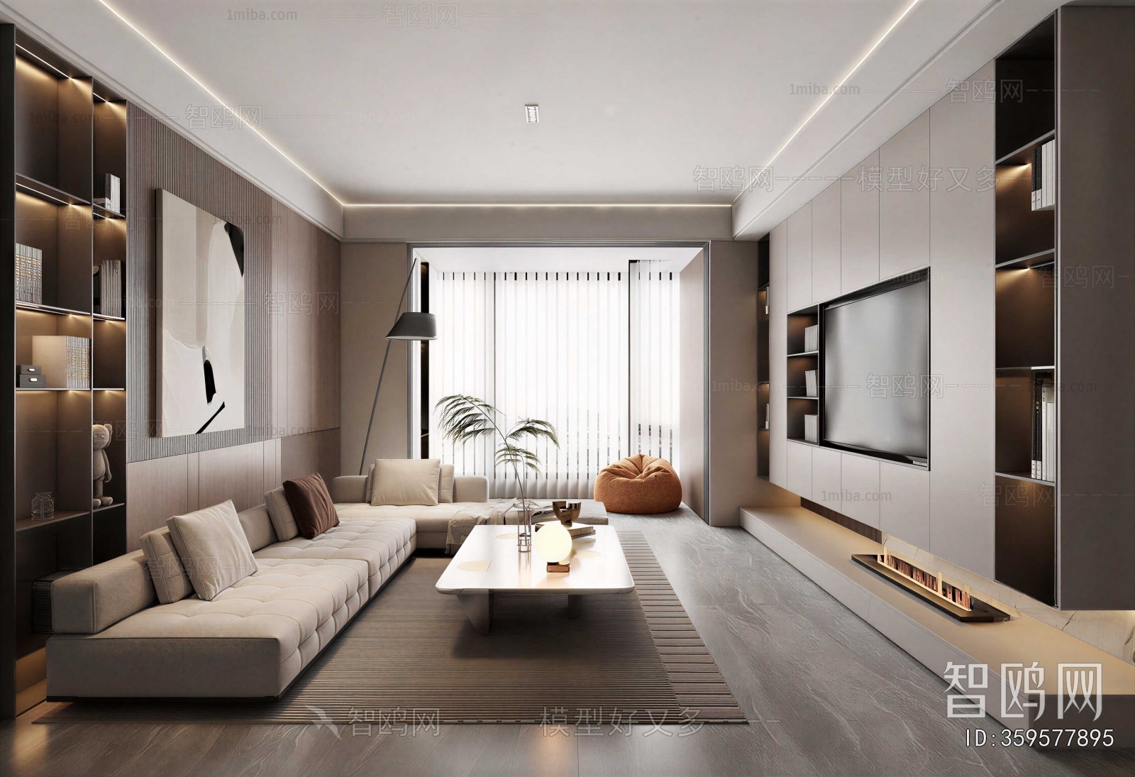 New Chinese Style A Living Room