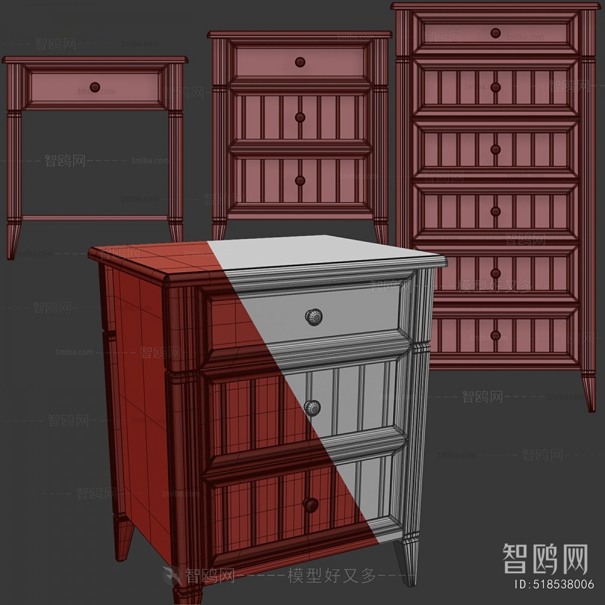 American Style Bedside Cupboard