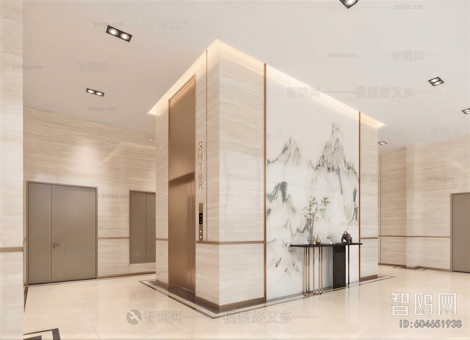 Modern Corridor/elevator Hall