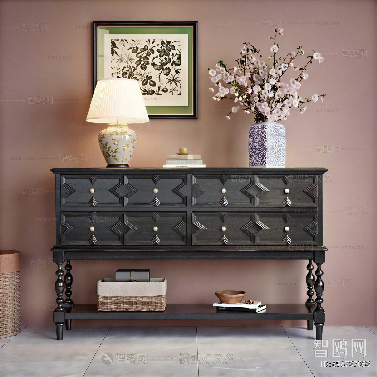 French Style Entrance Cabinet