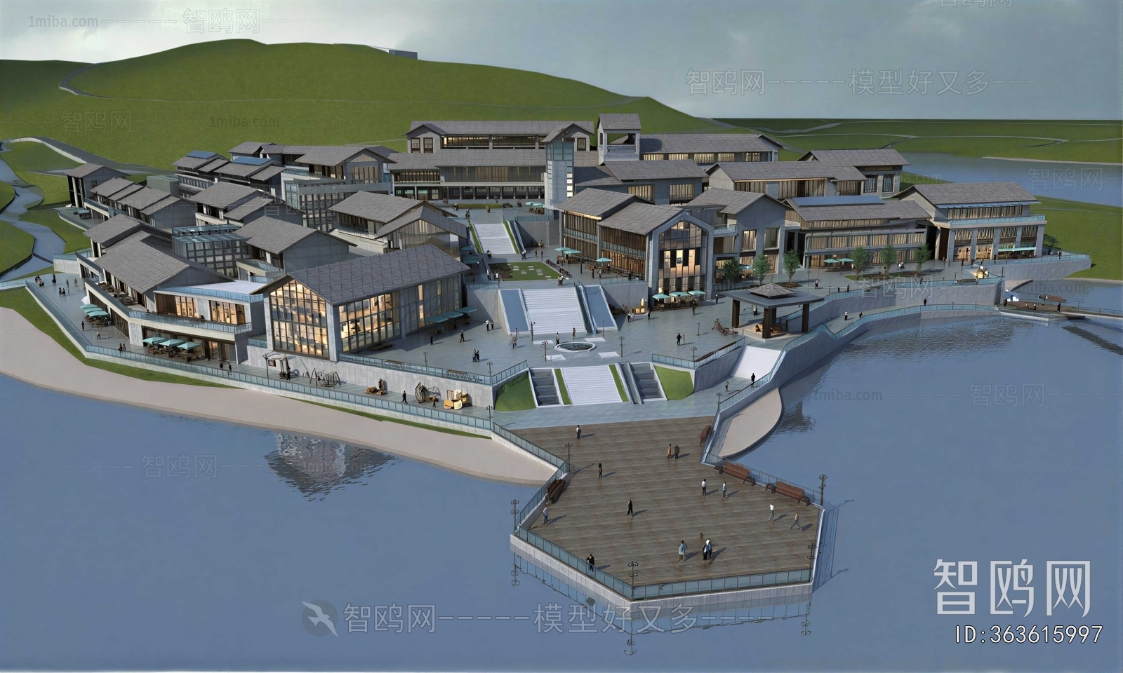 Modern Architectural Bird's-eye View Planning