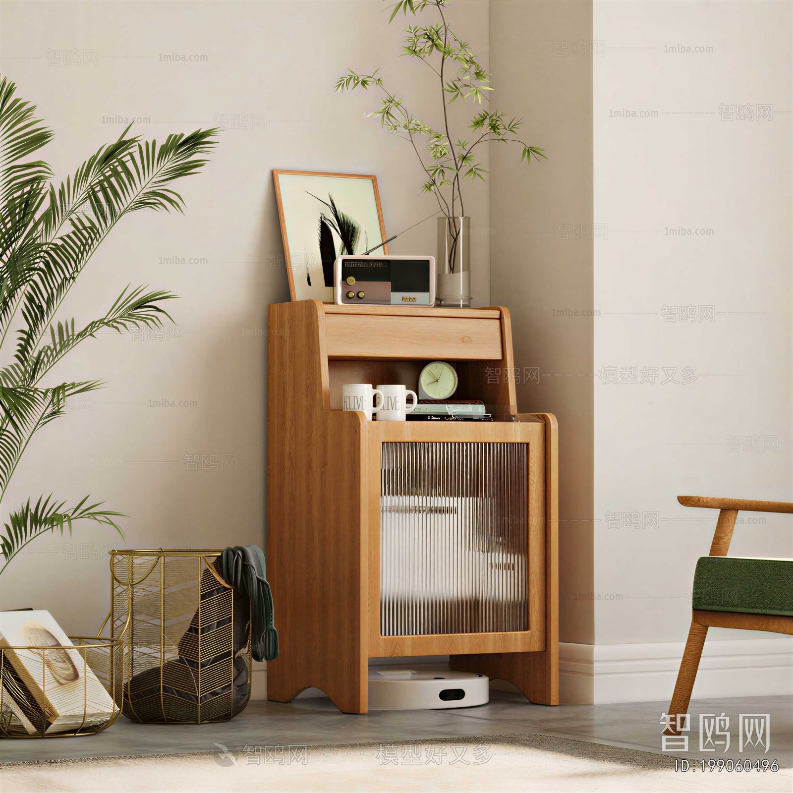 Japanese Style Decorative Cabinet