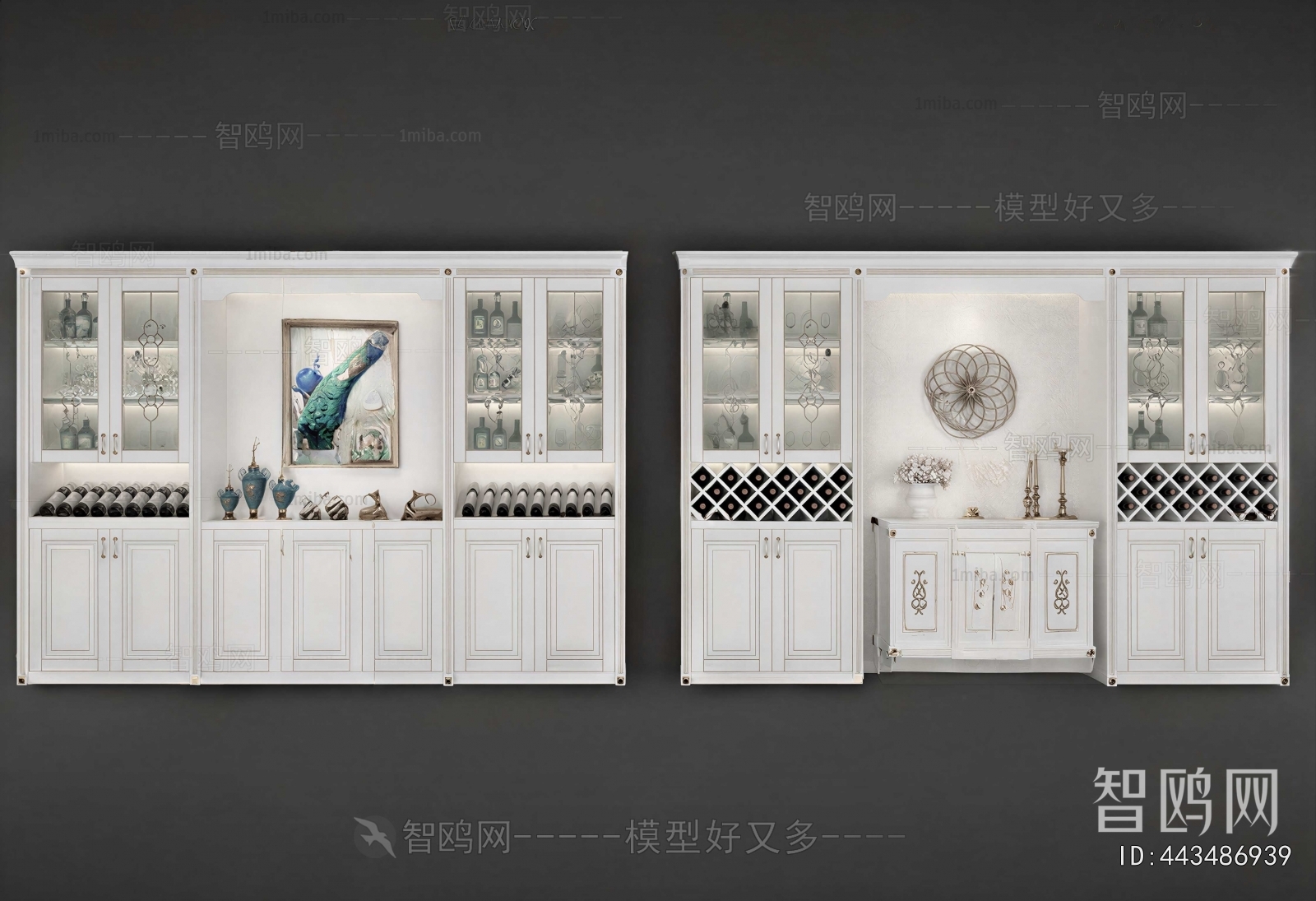 Simple European Style Wine Cabinet