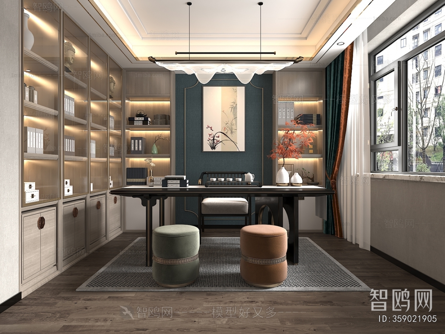 New Chinese Style Study Space