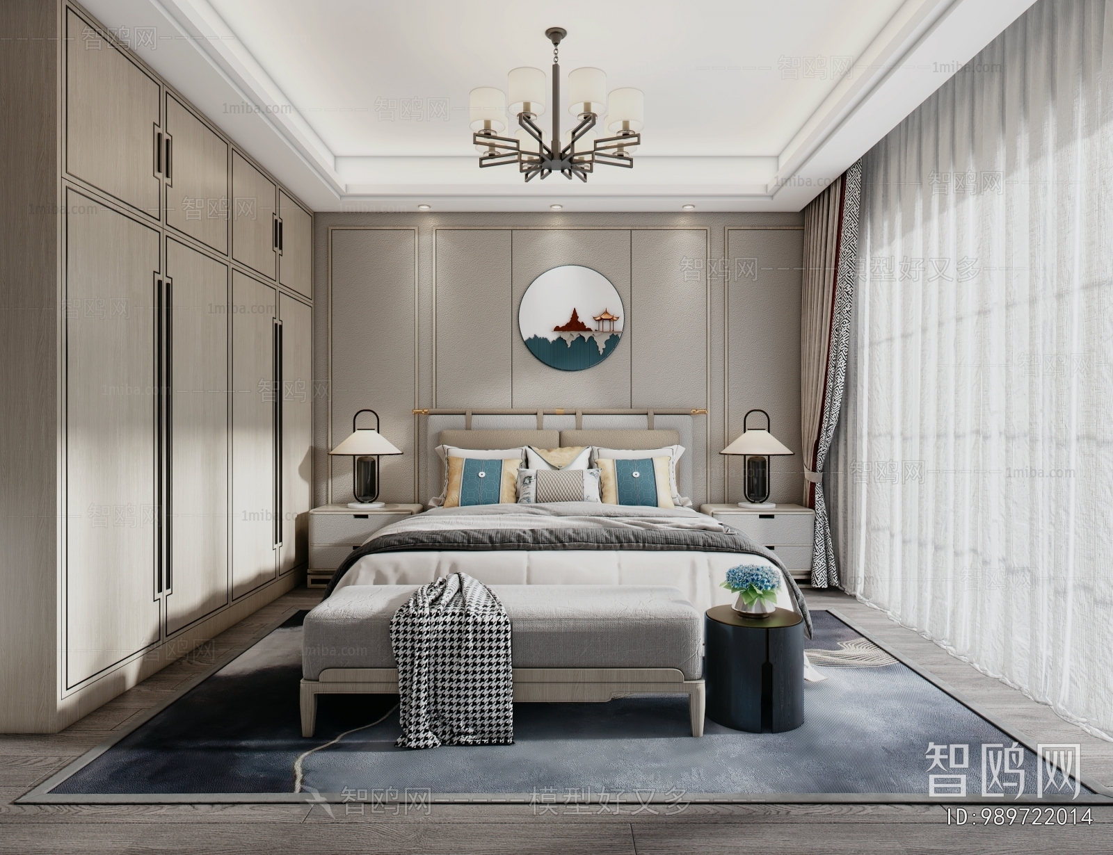 New Chinese Style Bedroom