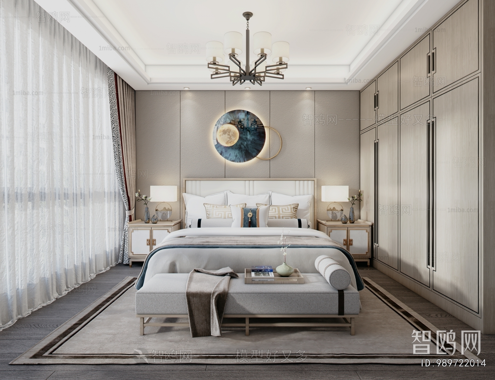 New Chinese Style Bedroom