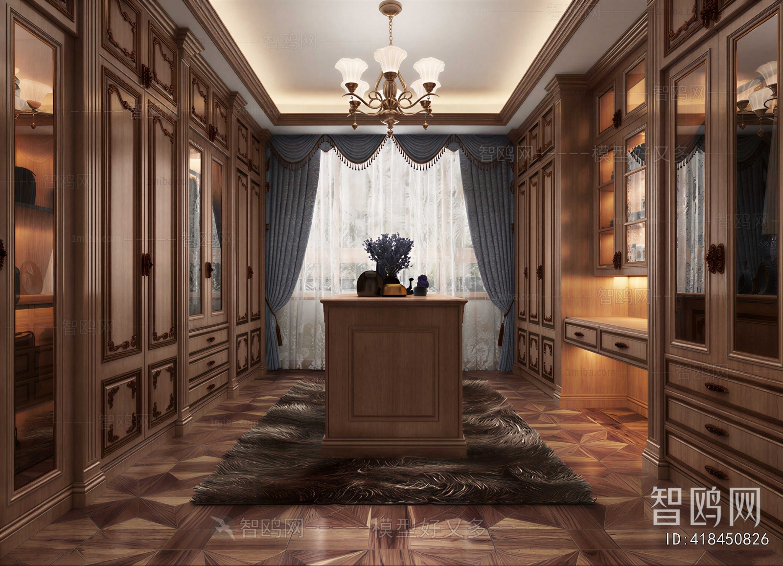 Simple European Style Clothes Storage Area