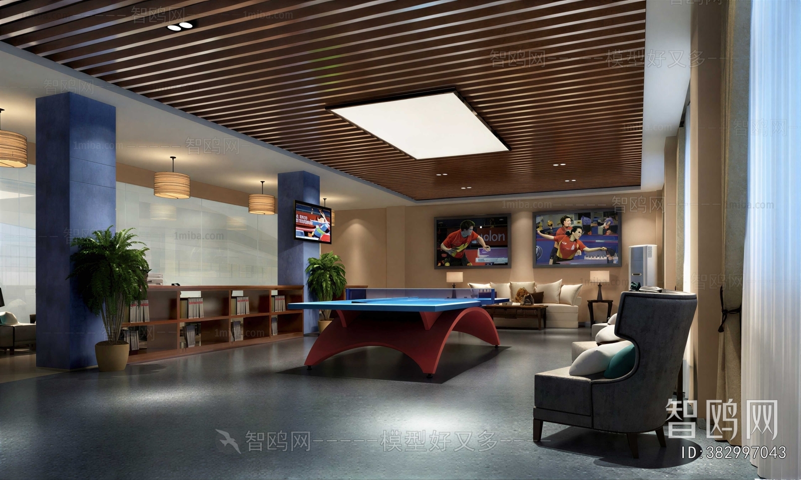 Modern Billiards Room