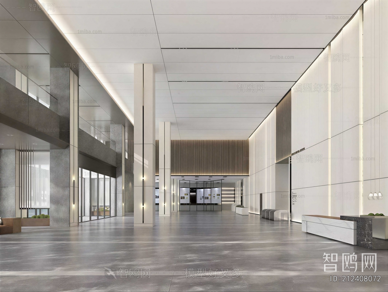 Modern Office Elevator Hall