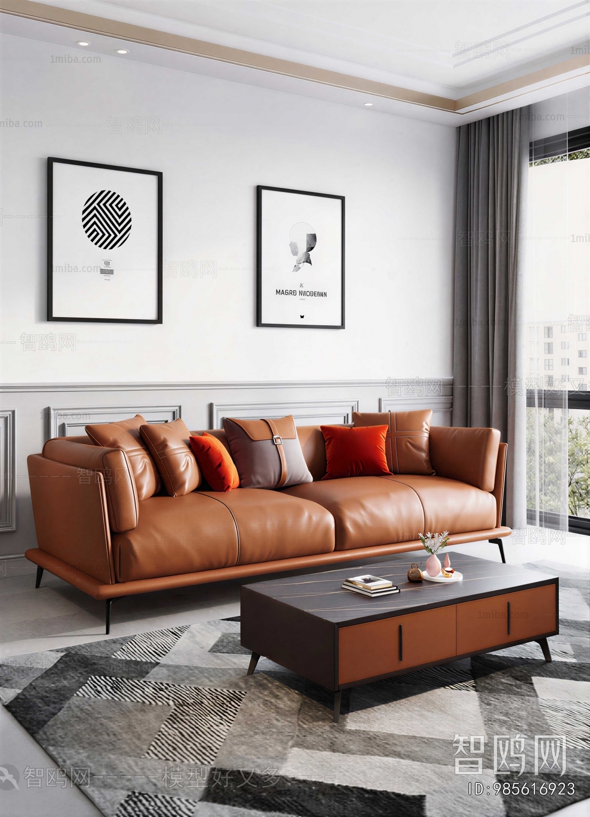 Modern Three-seat Sofa