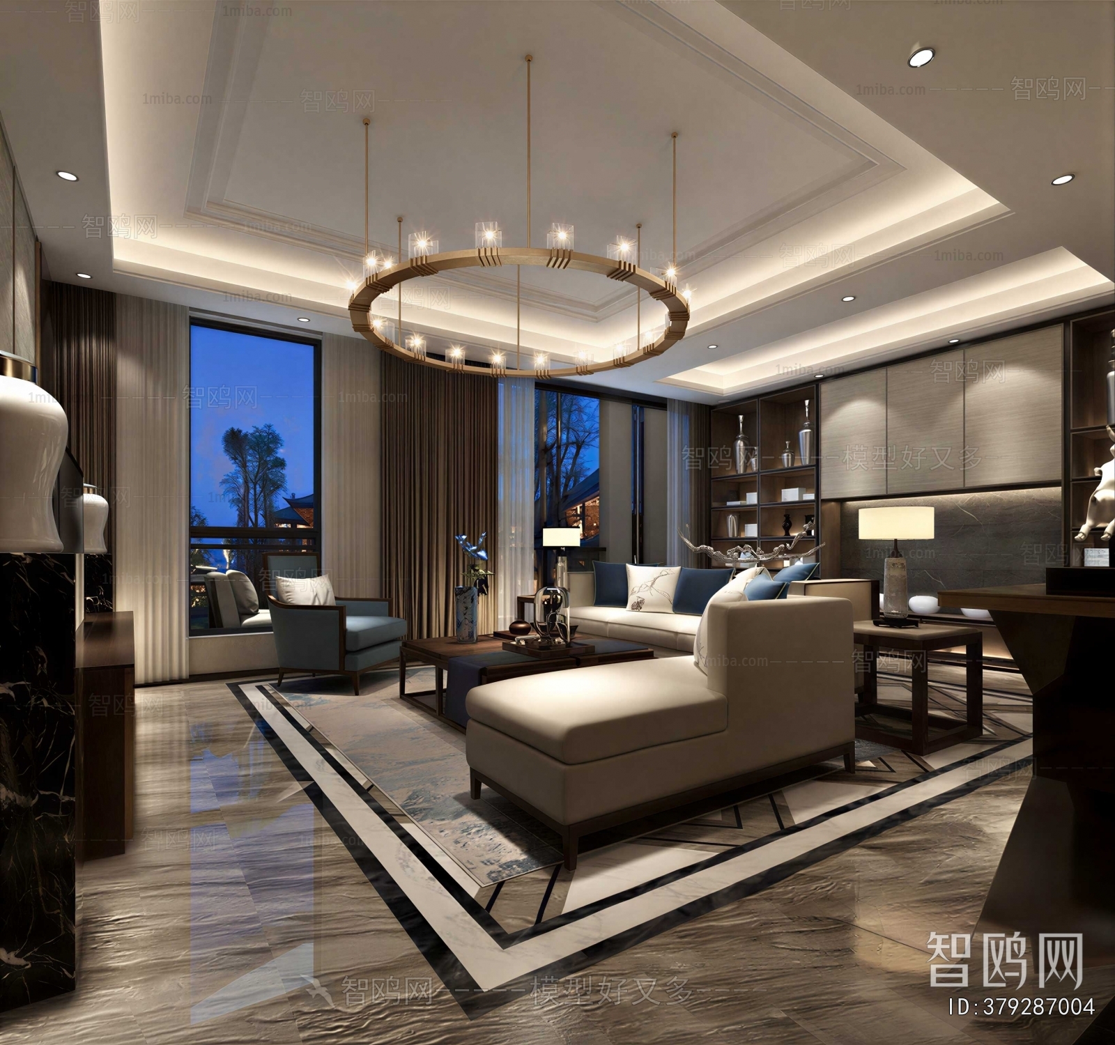 New Chinese Style A Living Room