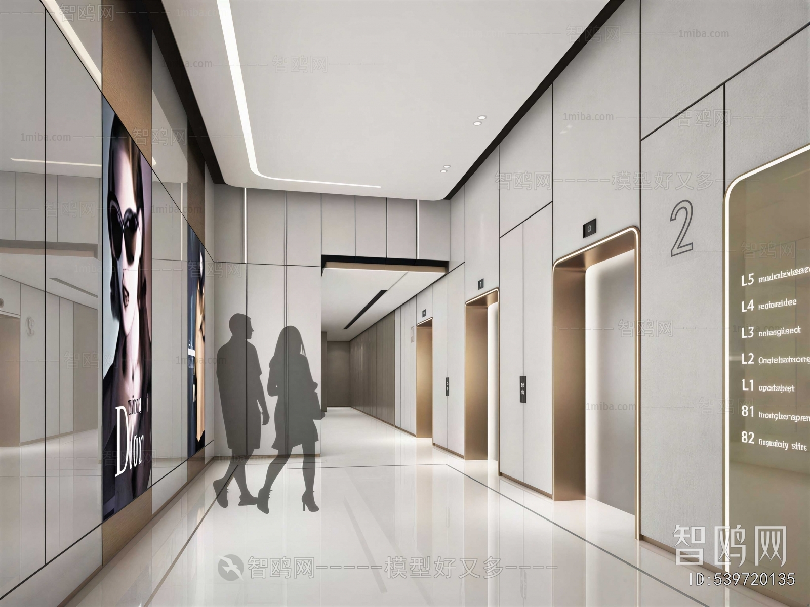Modern Corridor Elevator Hall