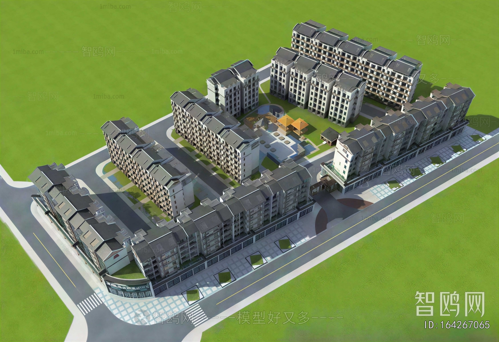 Modern Architectural Bird's-eye View Planning