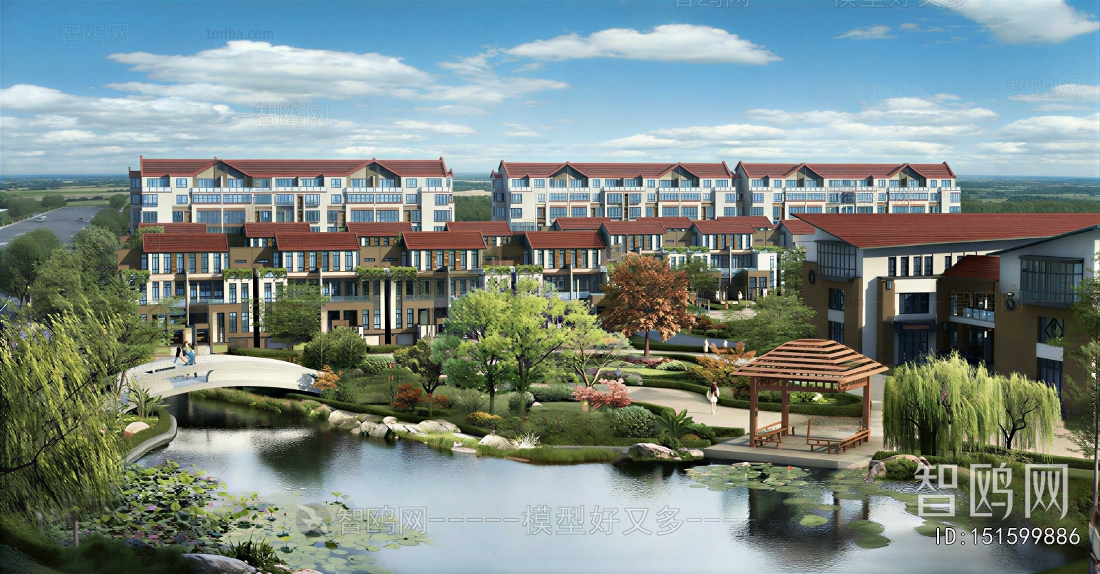 New Chinese Style Park Landscape