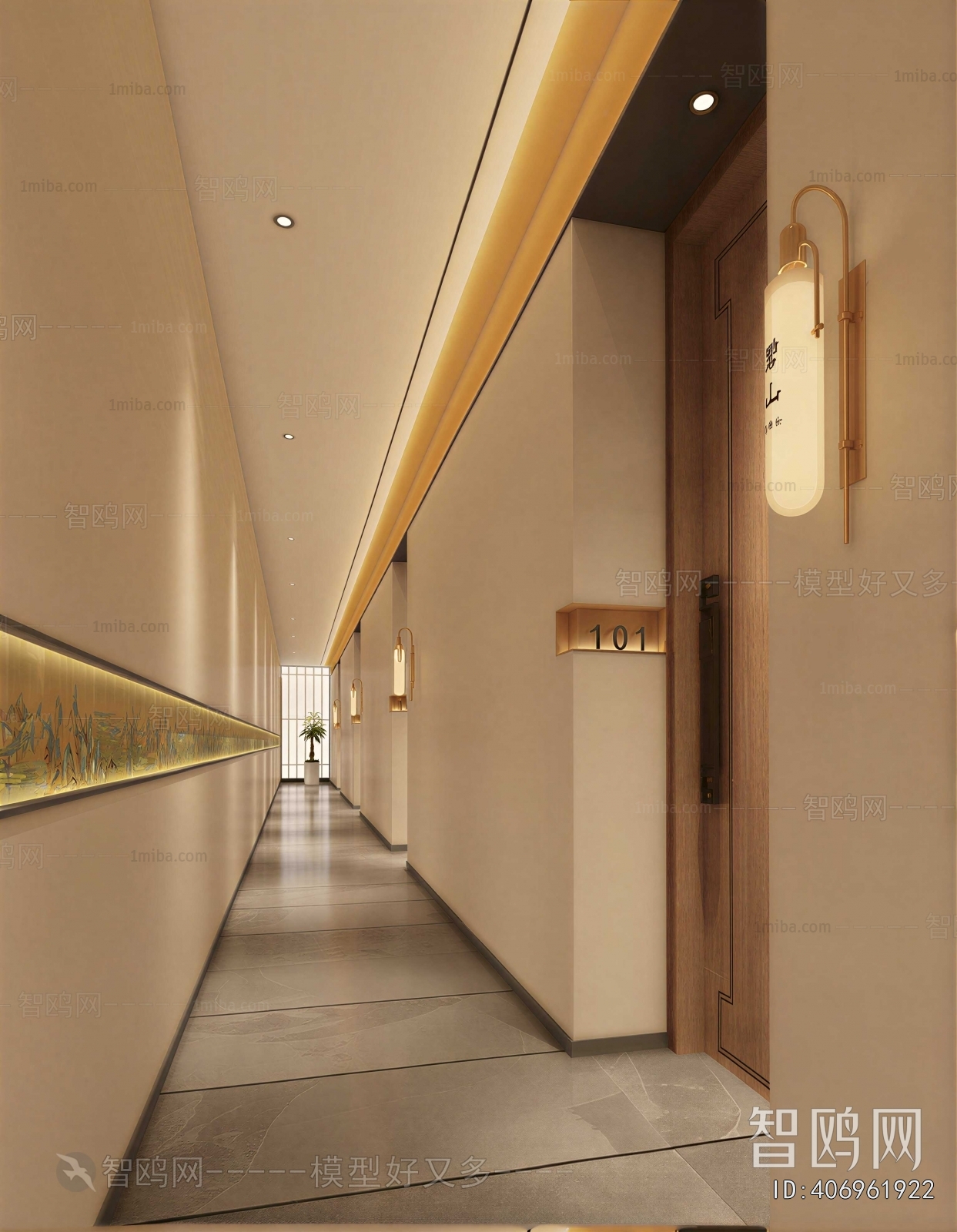 New Chinese Style Office Aisle