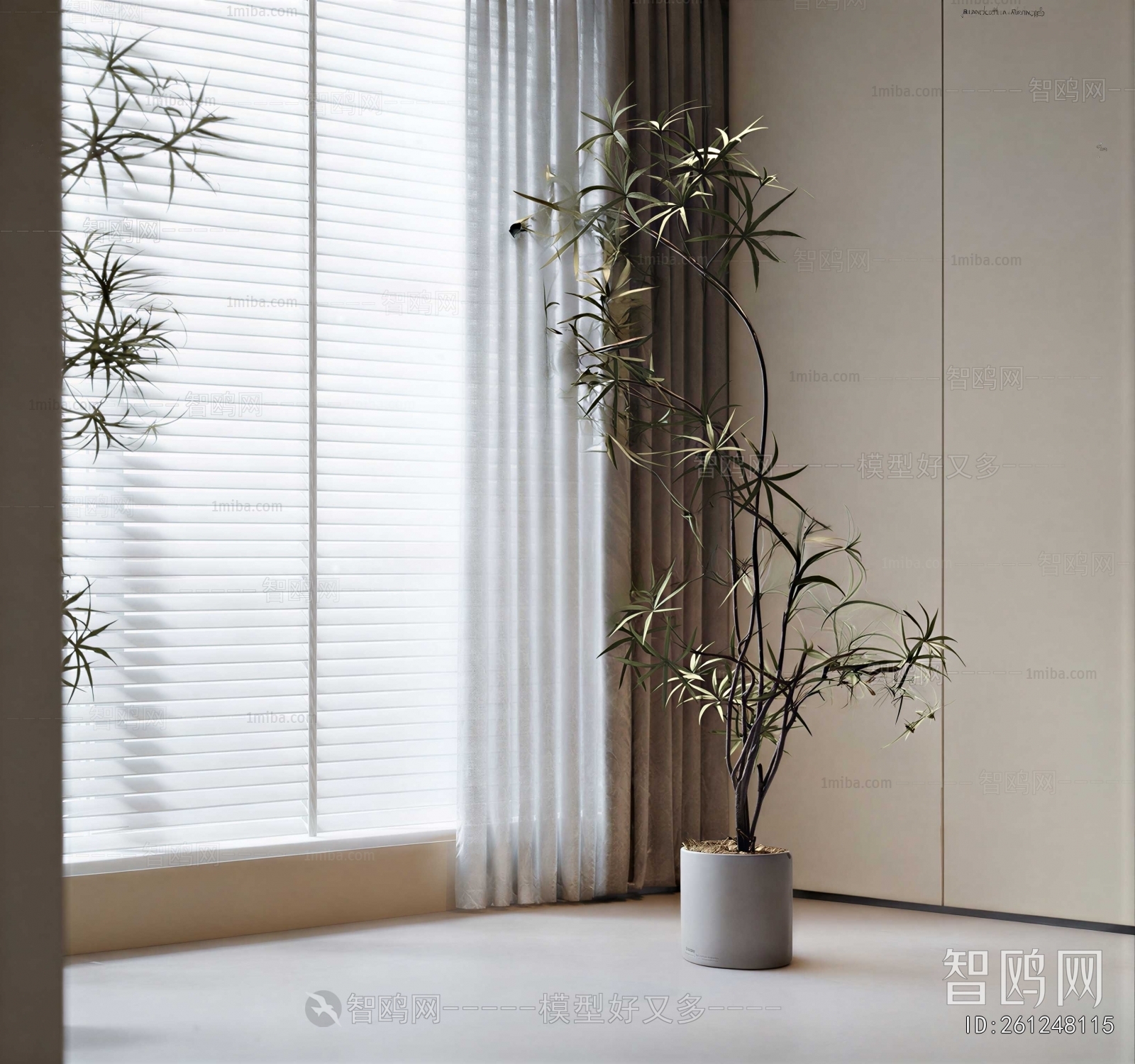 Modern Ground Green Plant Potted Plants