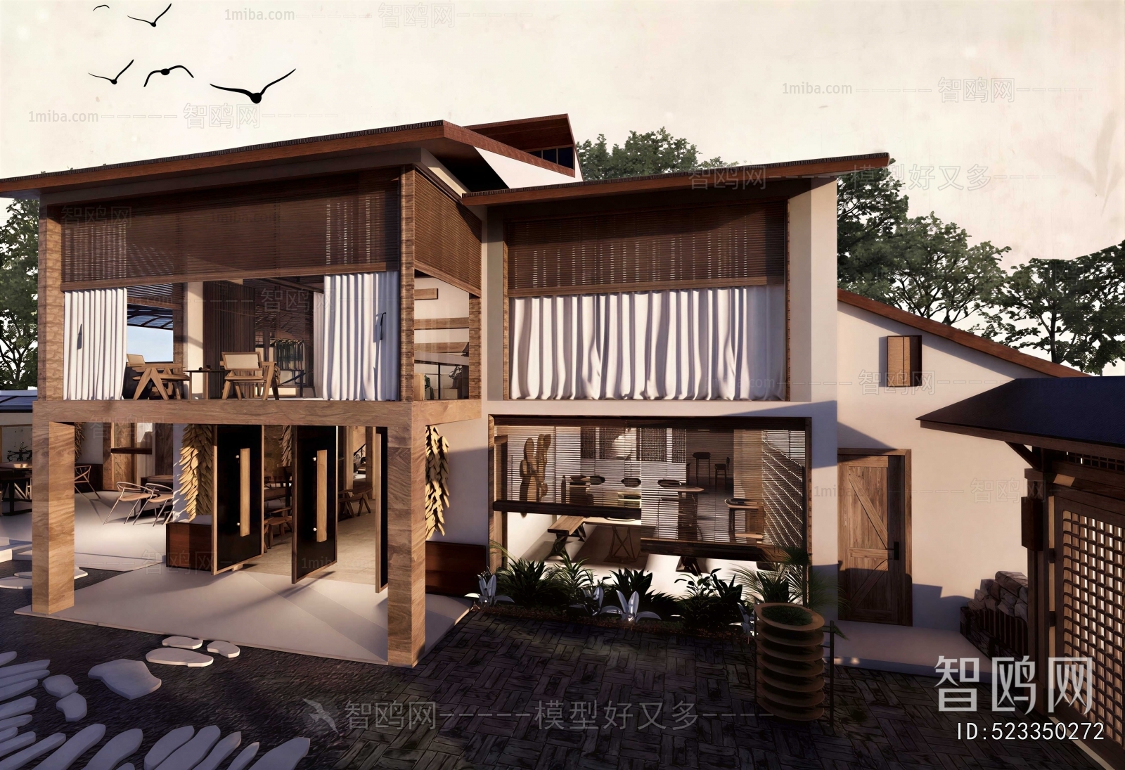 New Chinese Style Building Appearance