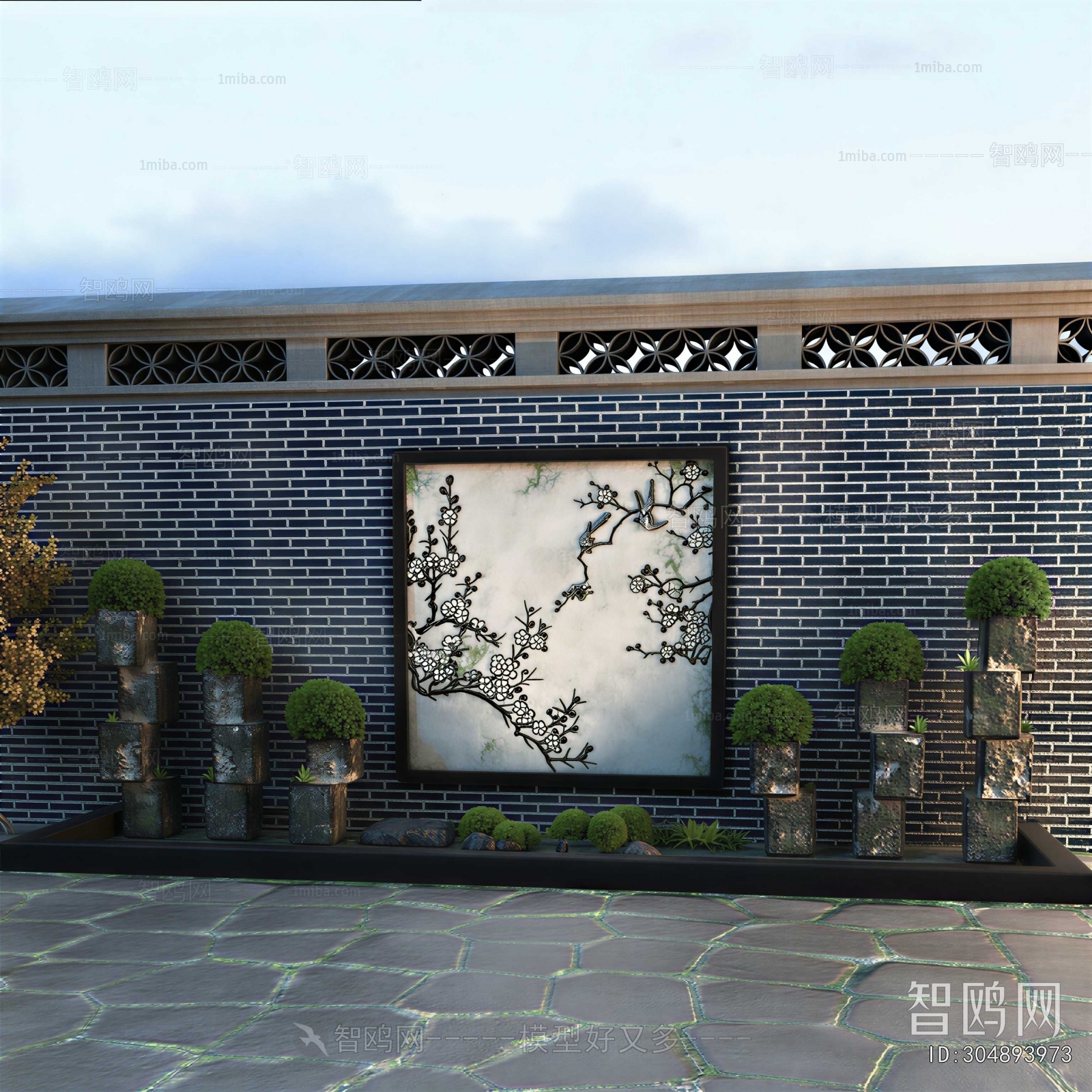 New Chinese Style Landscape Wall