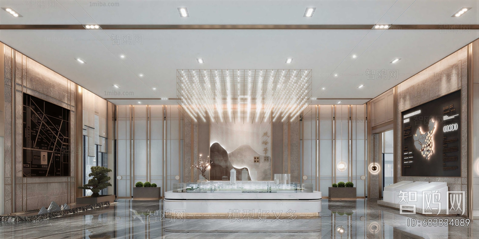New Chinese Style Lobby Hall