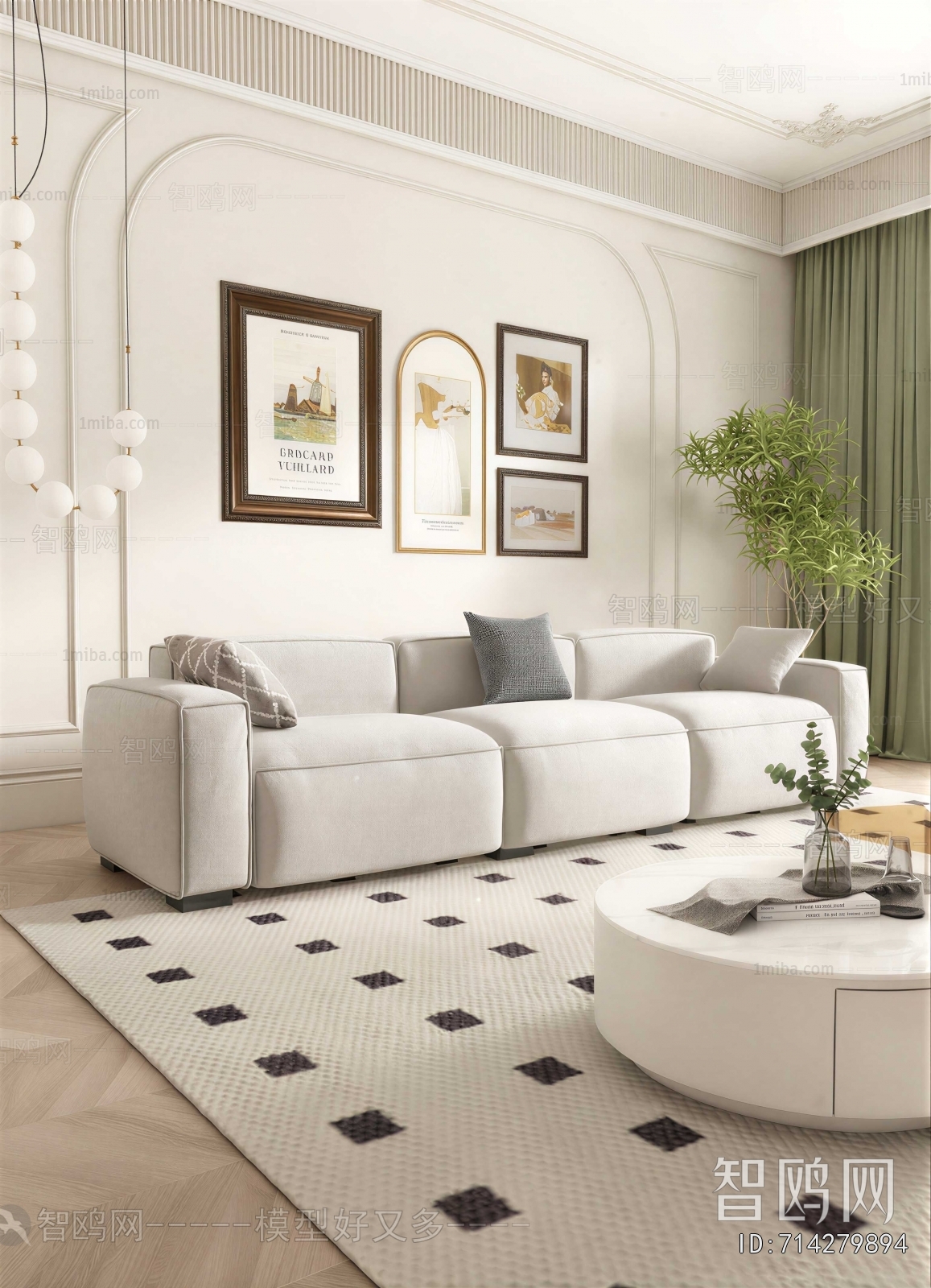 Modern Three-seat Sofa