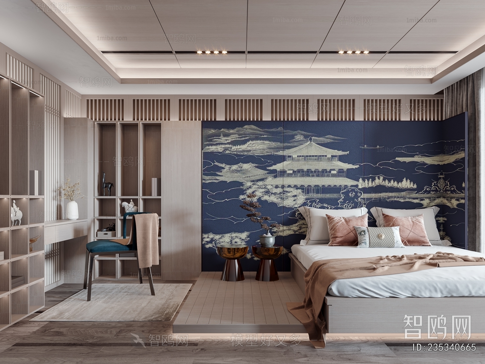 New Chinese Style Bedroom