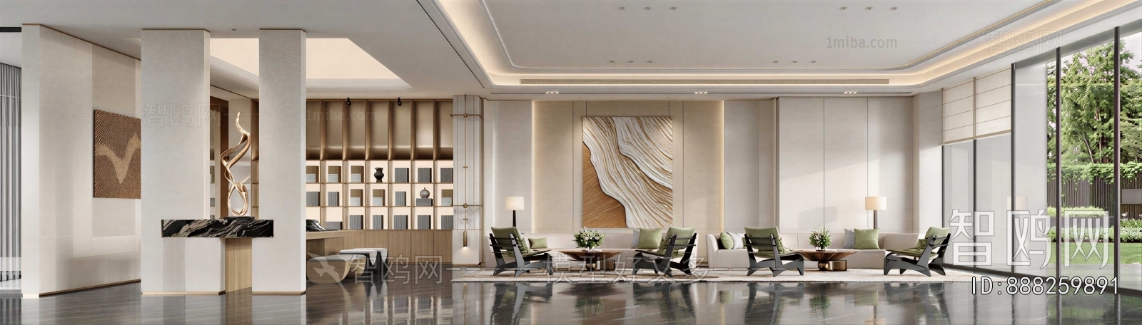 Modern Office Reception Desk