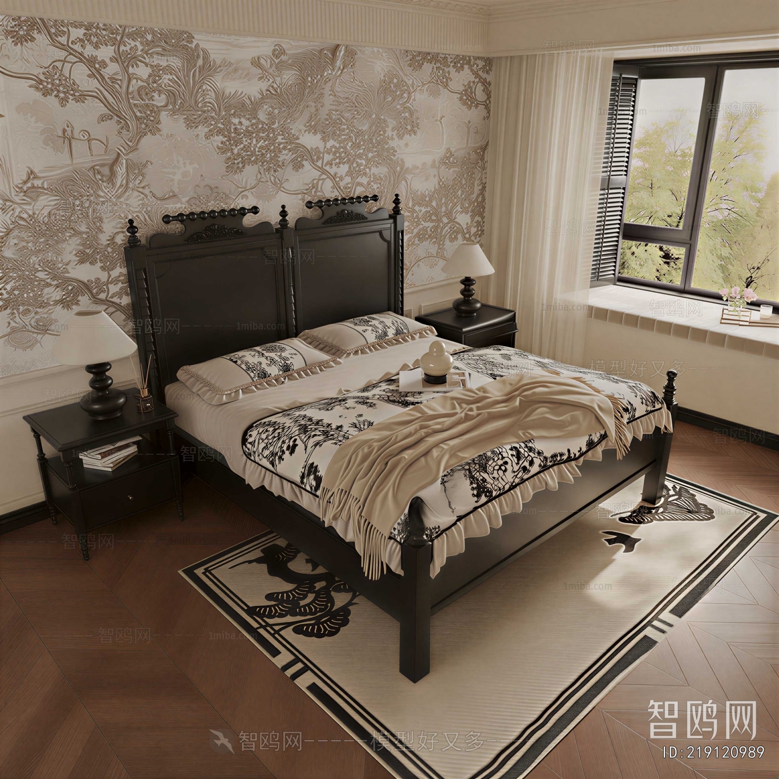 French Style Double Bed