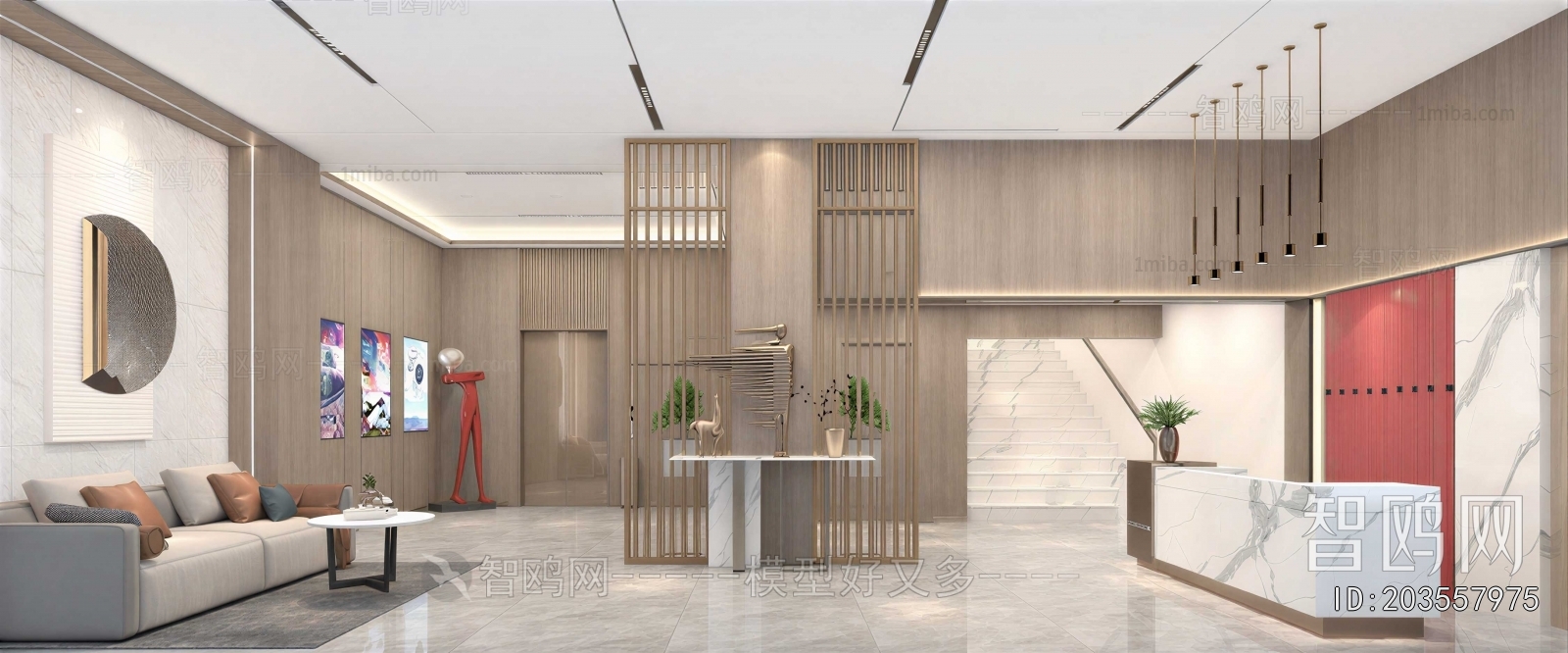 Modern Office Reception Desk