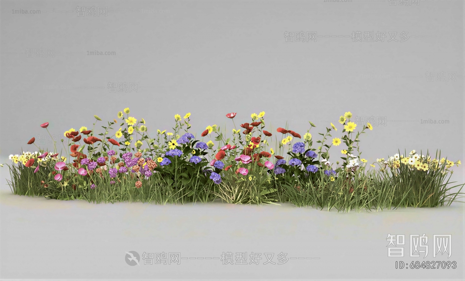 Modern Flowers And Grass