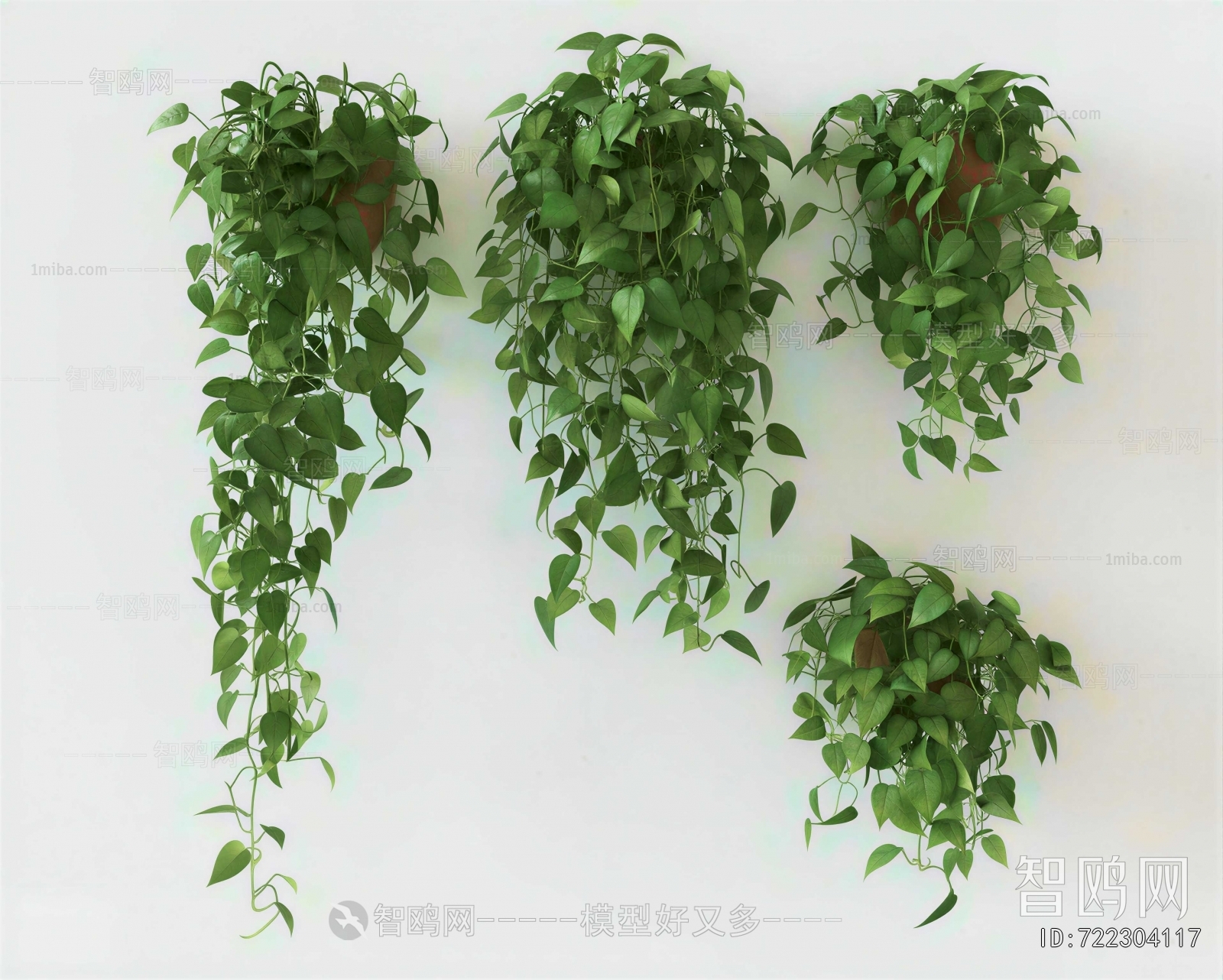 Modern Potted Green Plant