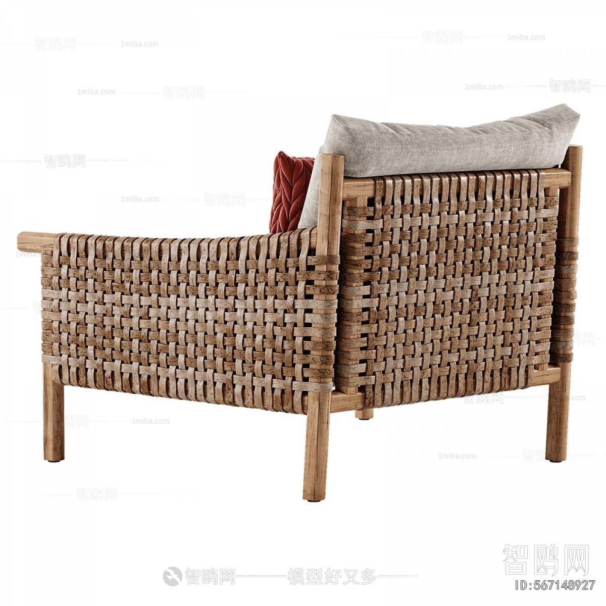 Wabi-sabi Style Single Sofa