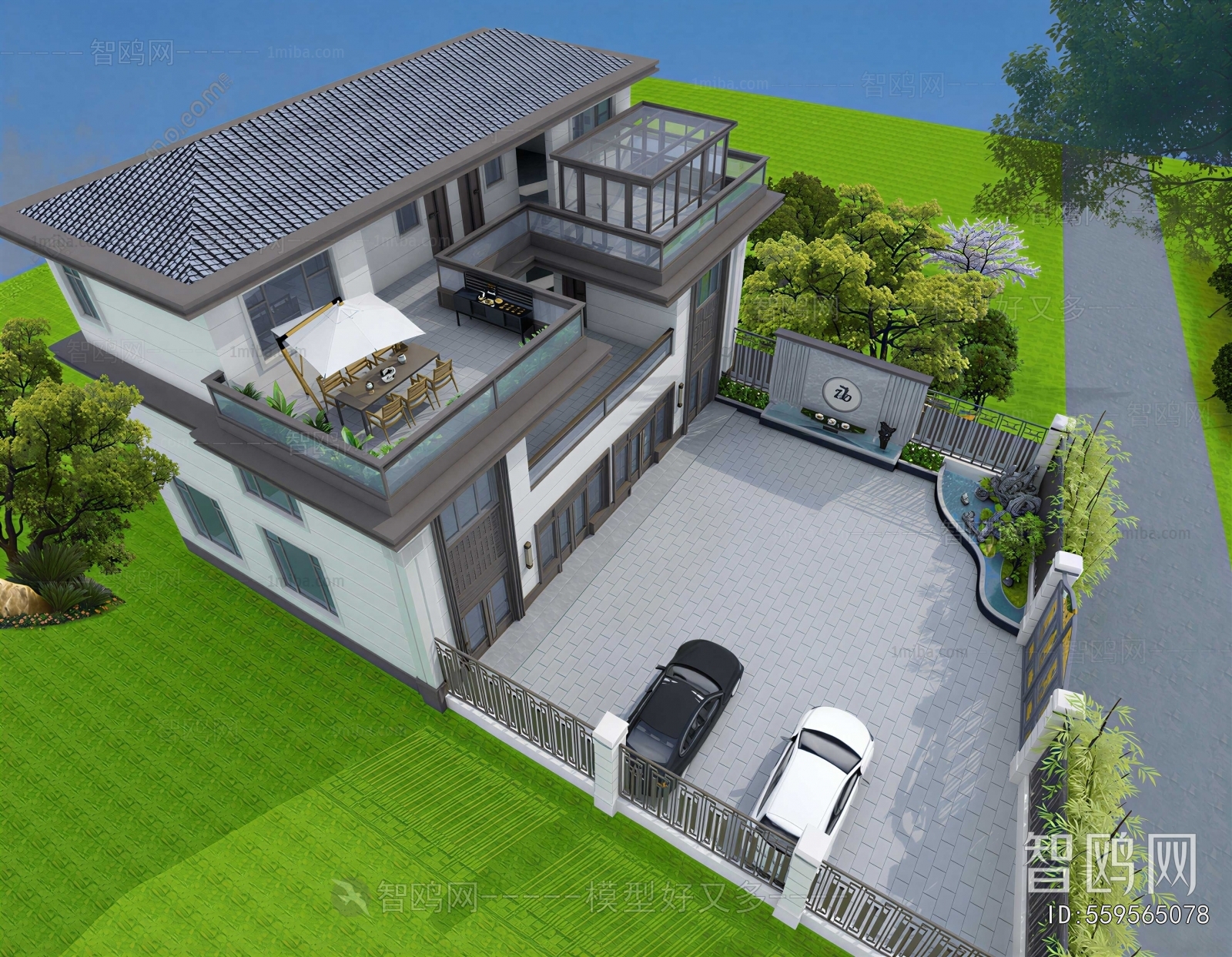Modern Courtyard/landscape