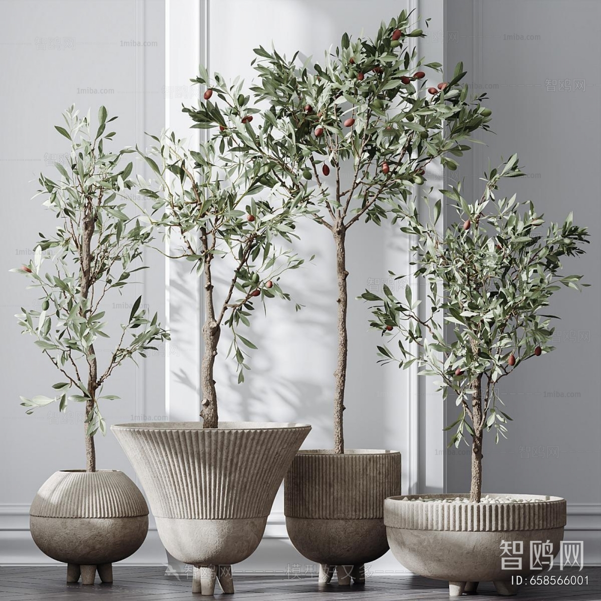 Modern Potted Green Plant