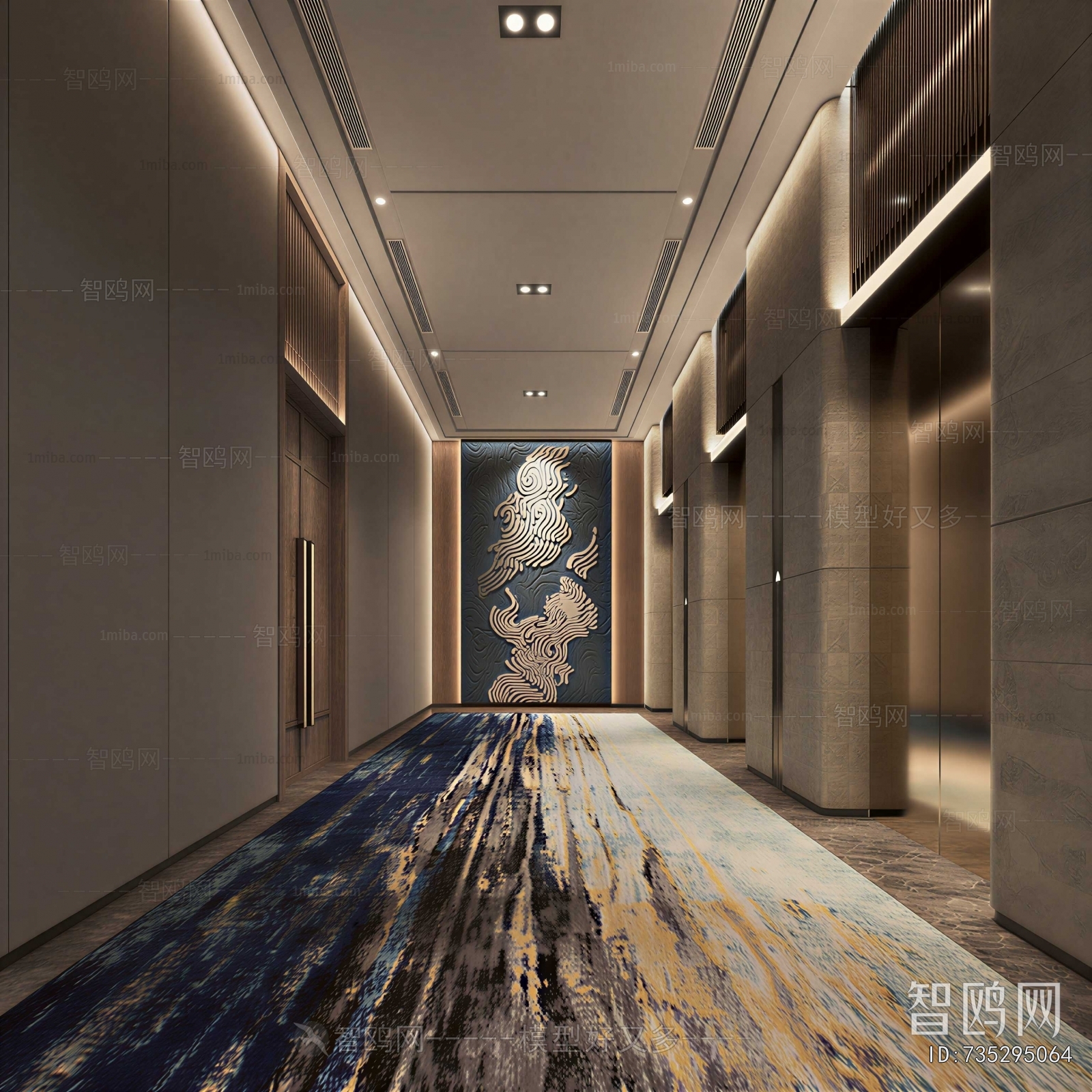 Modern Office Elevator Hall