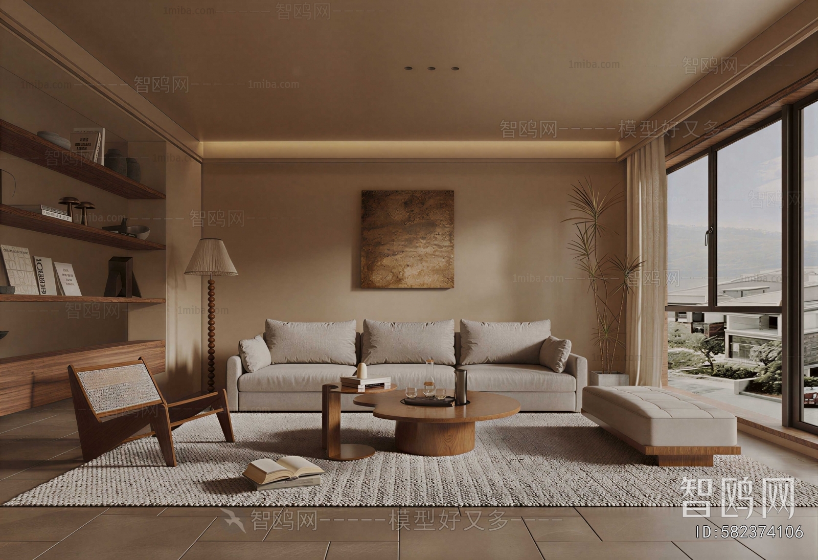 Wabi-sabi Style A Living Room