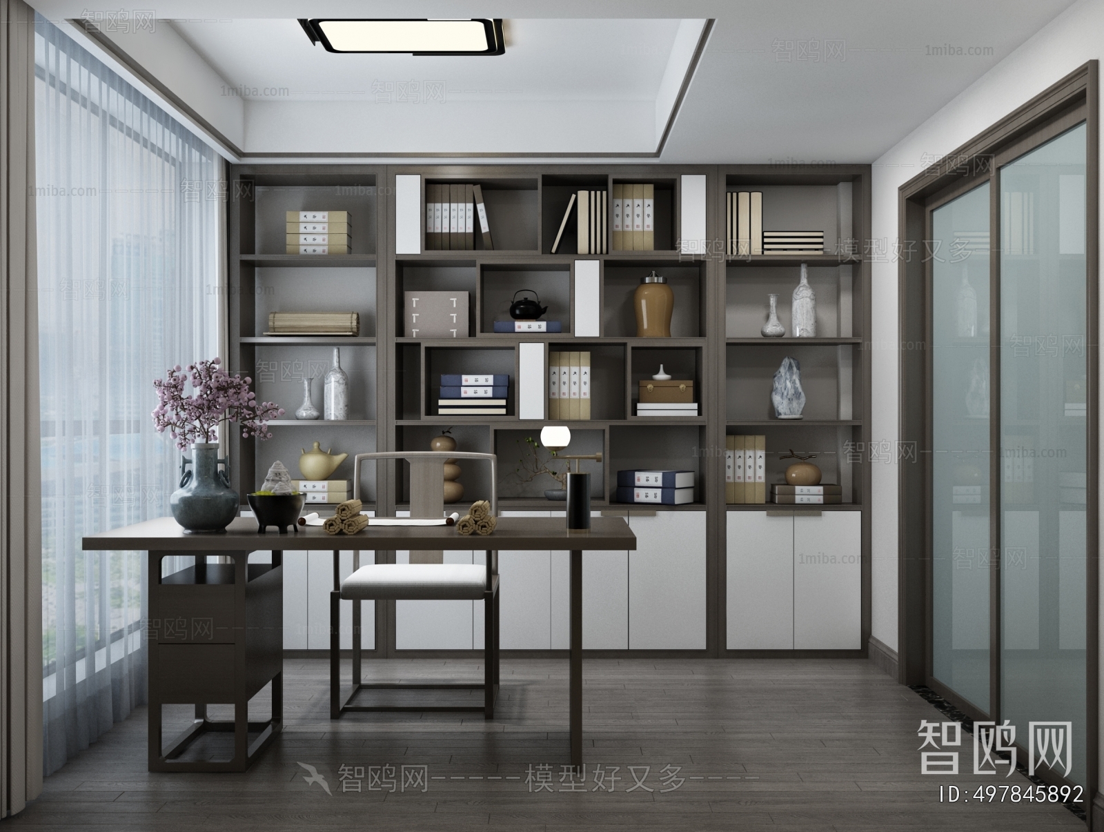 New Chinese Style Study Space