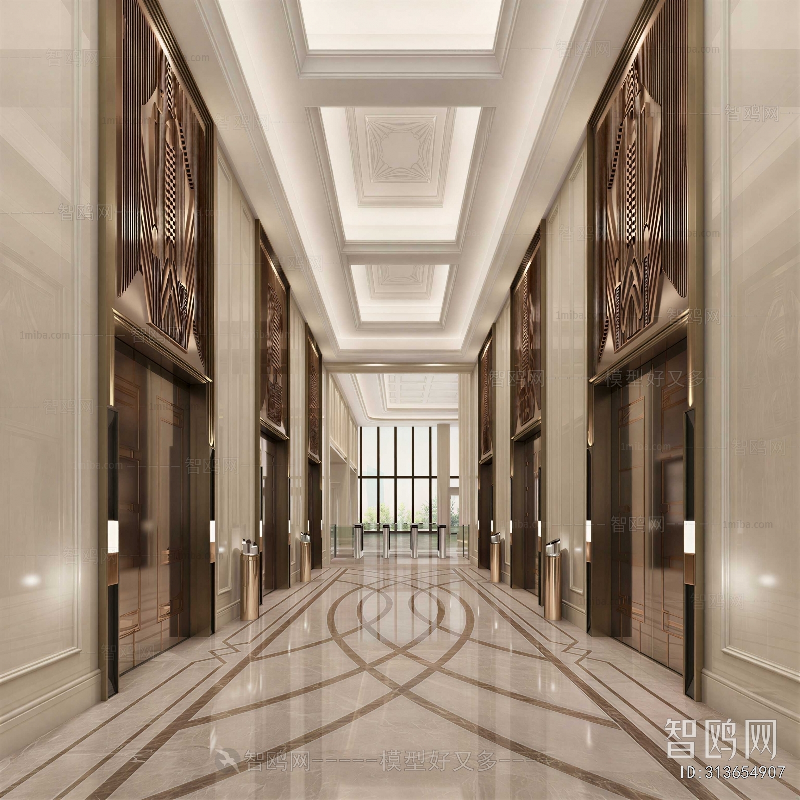 Modern Corridor Elevator Hall