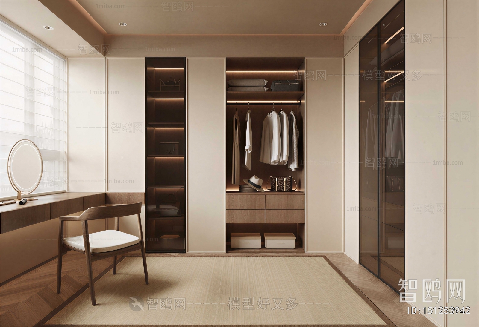 Modern Clothes Storage Area