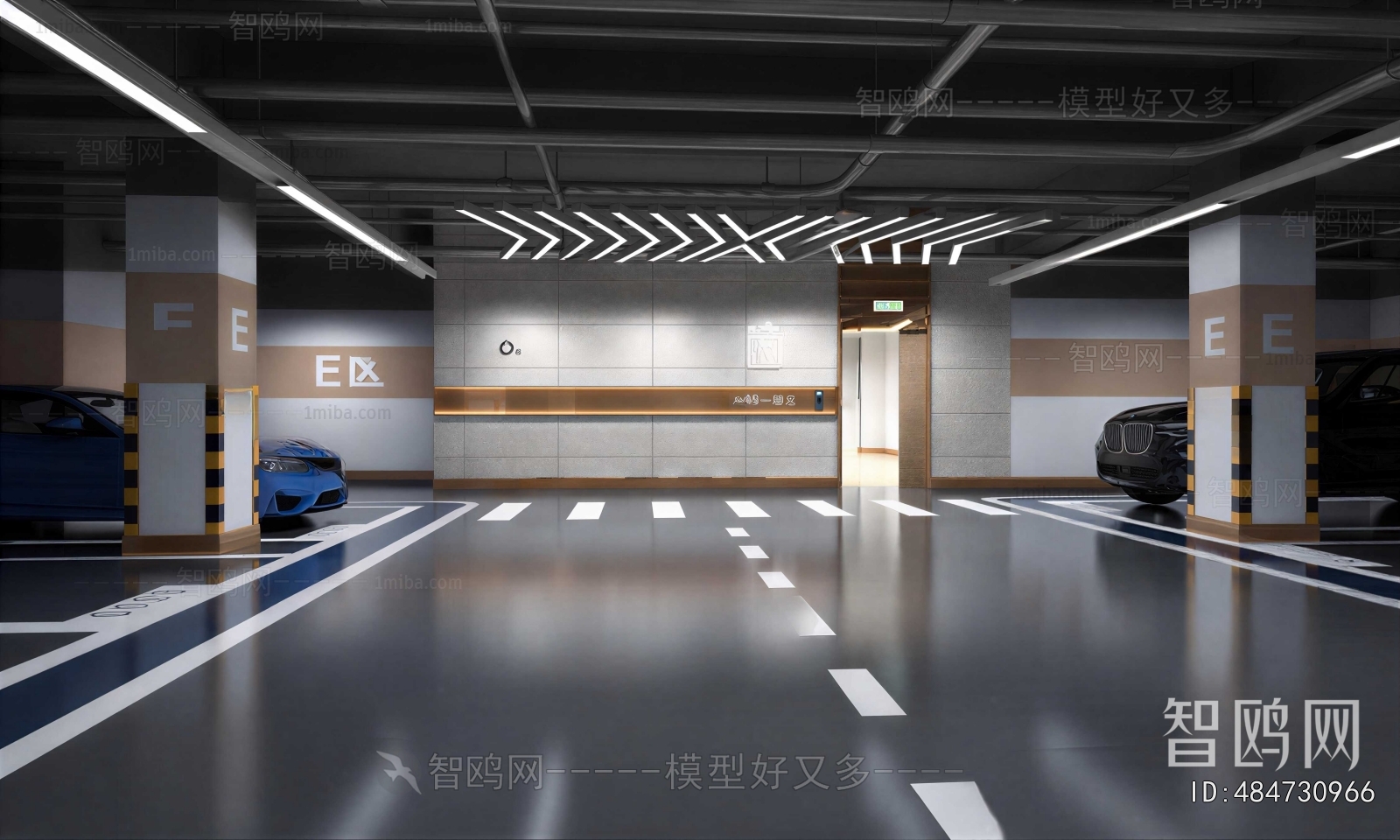 Modern Underground Parking Lot