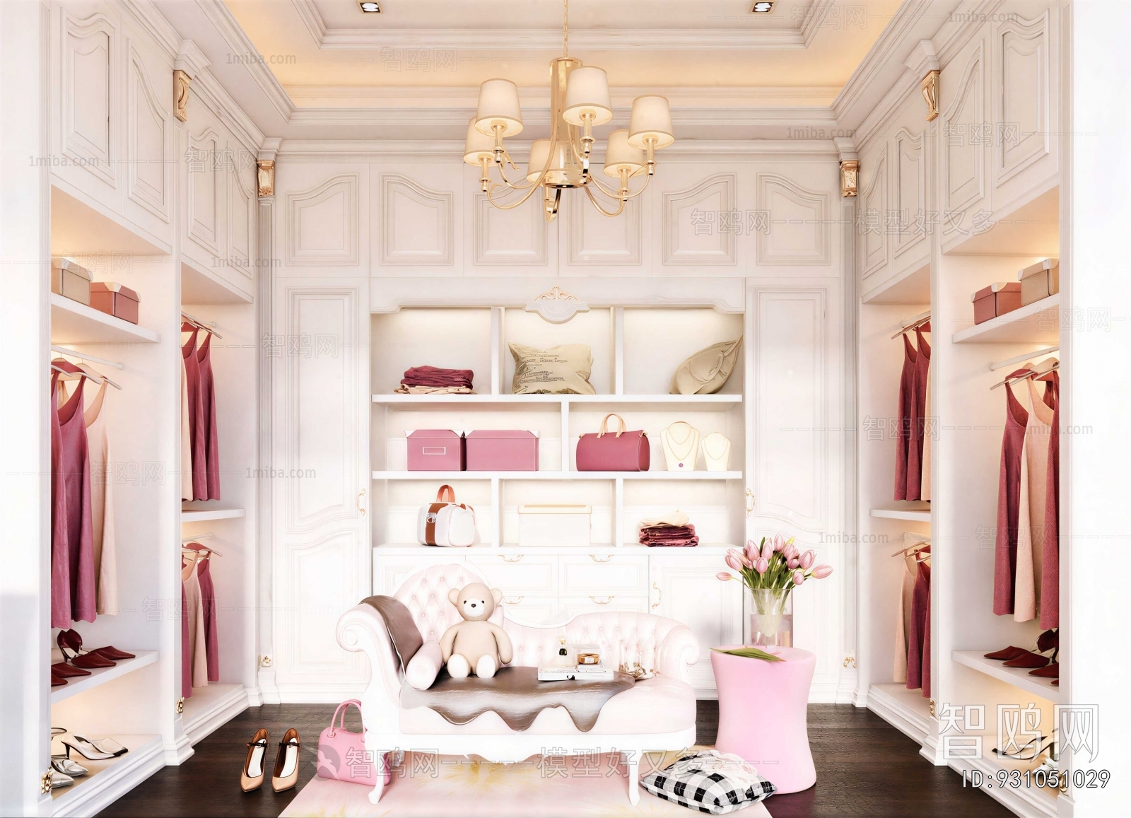 French Style Clothes Storage Area