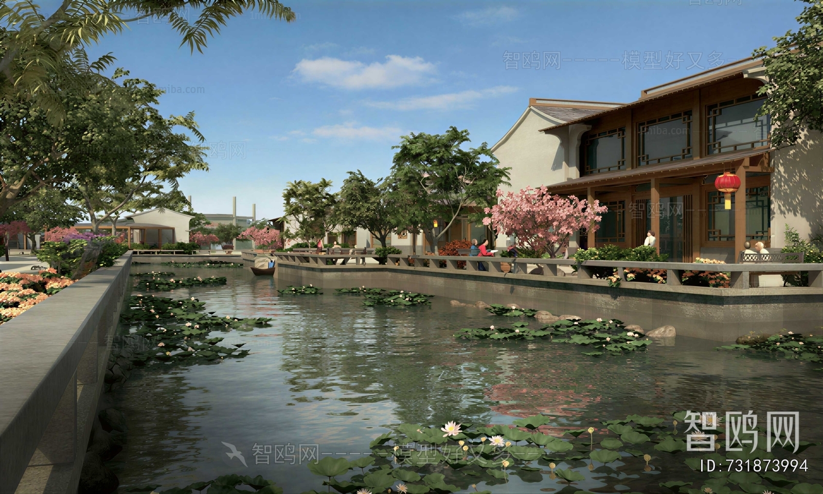 New Chinese Style Appearance Of Commercial Building
