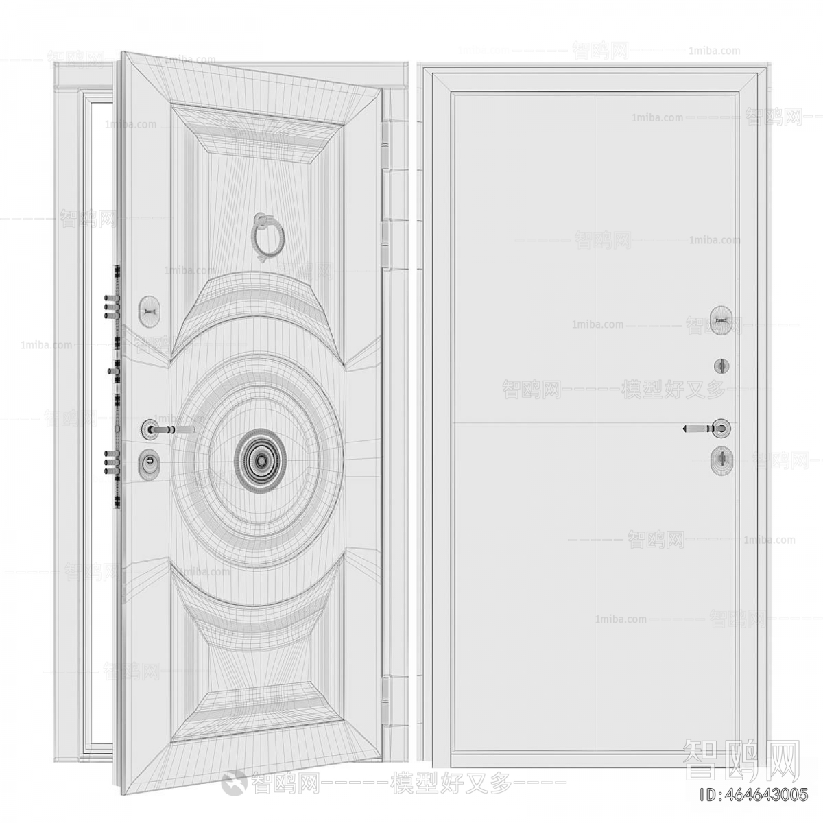 Simple European Style Entrance Door