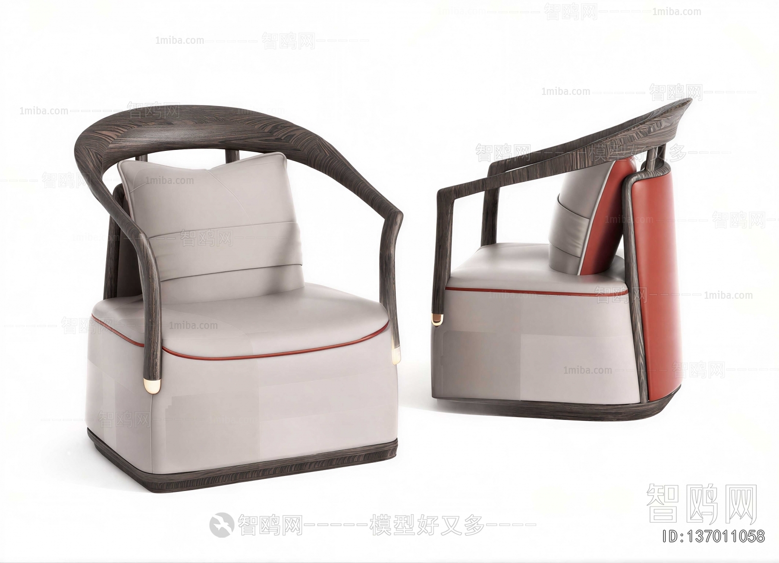 New Chinese Style Single Sofa