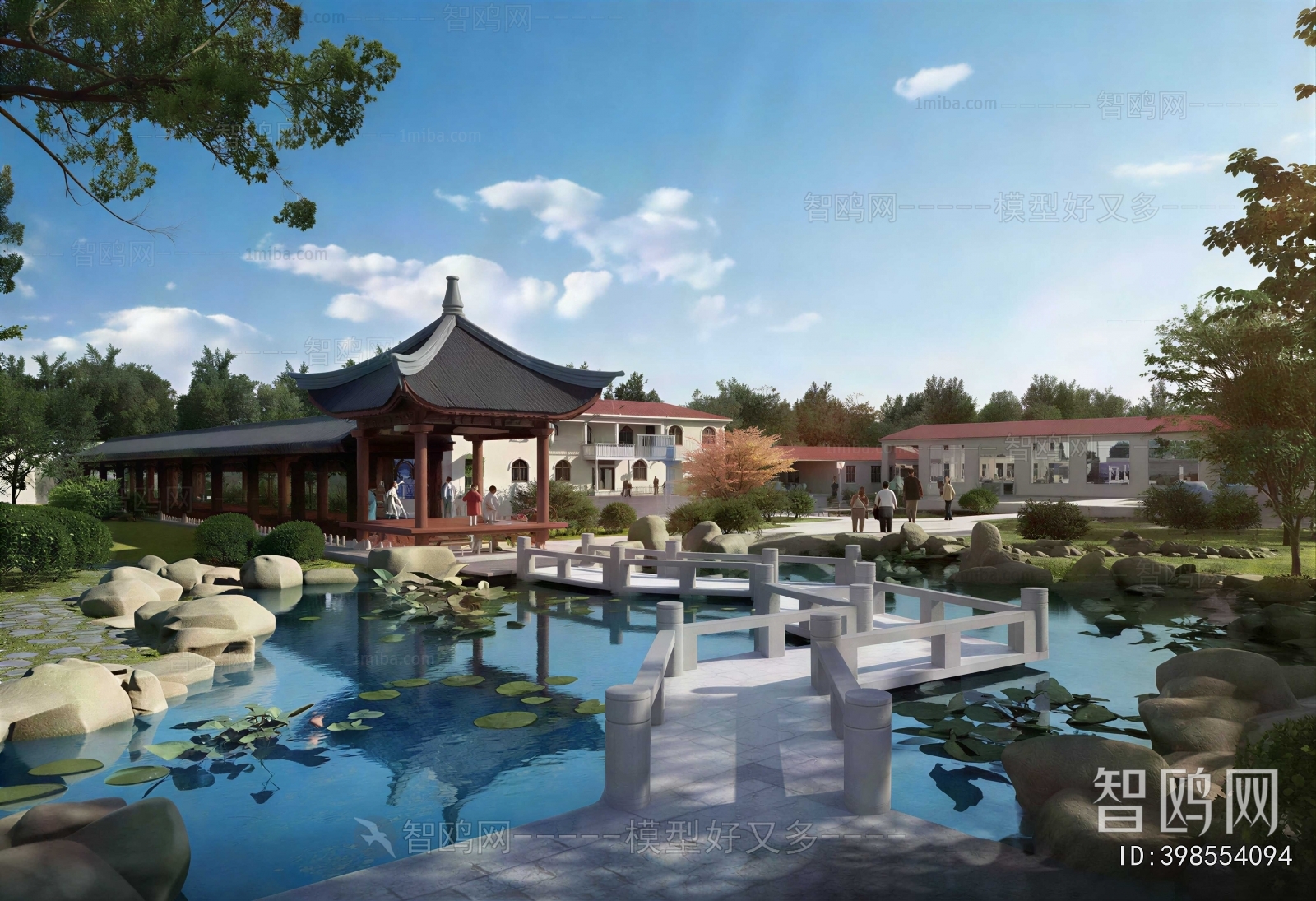 New Chinese Style Courtyard/landscape
