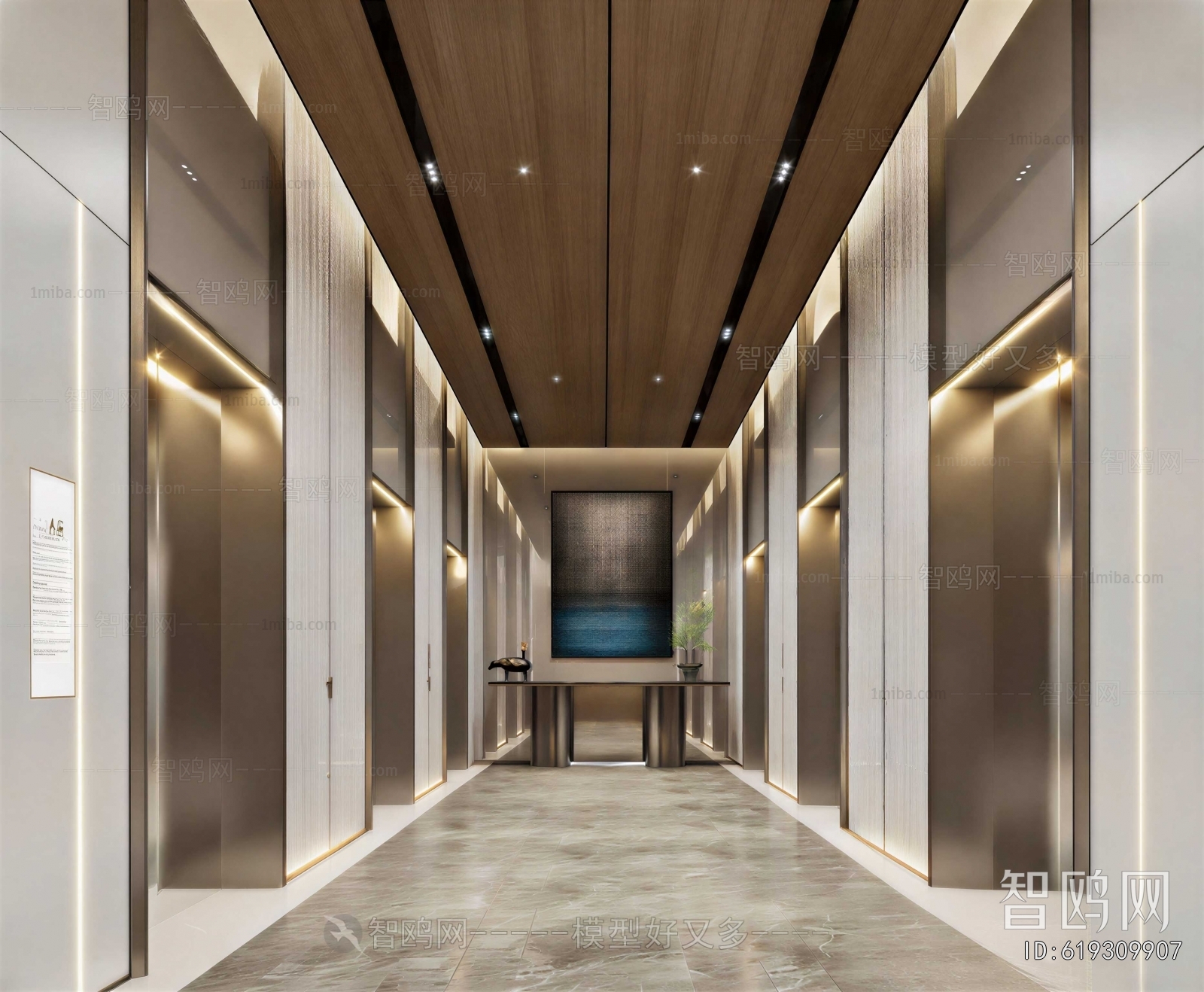 Modern Office Elevator Hall