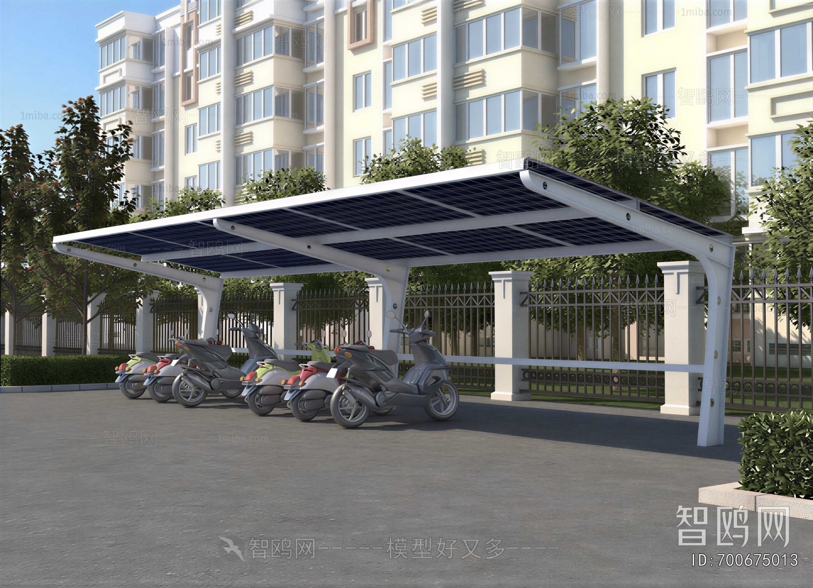 Modern Outdoor Parking Lot