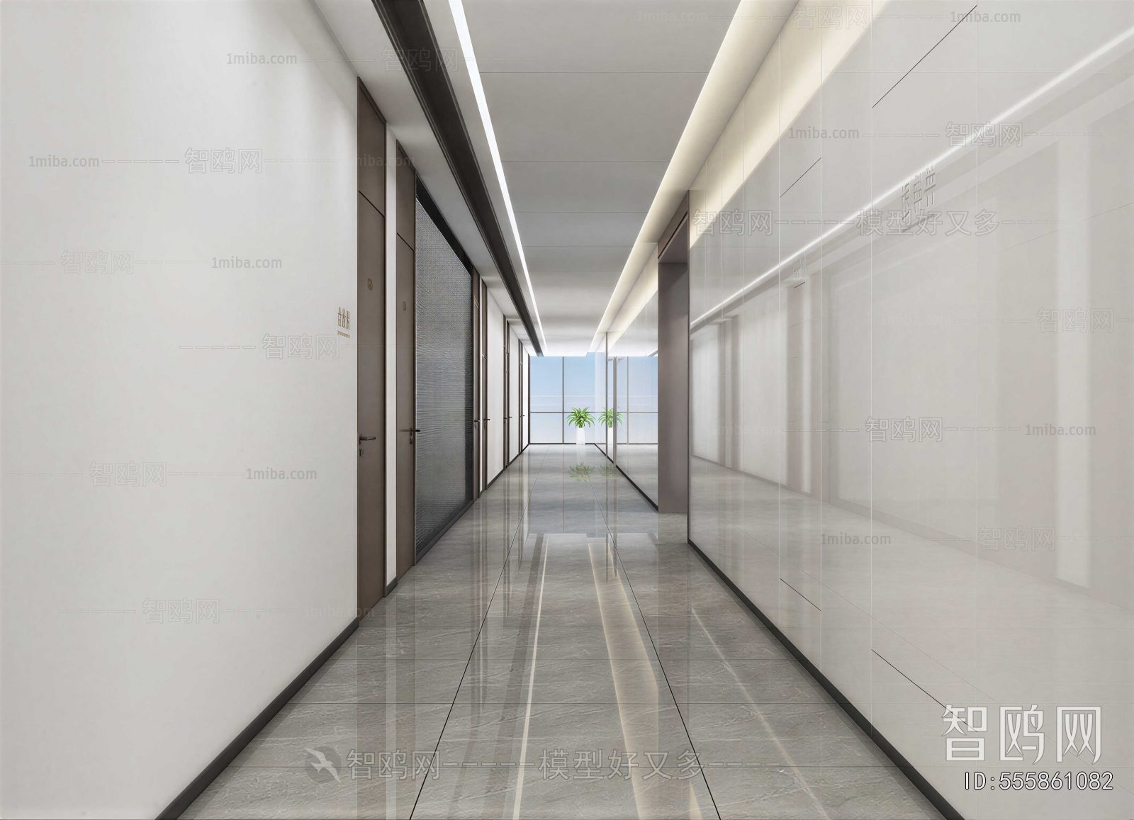 Modern Office Aisle