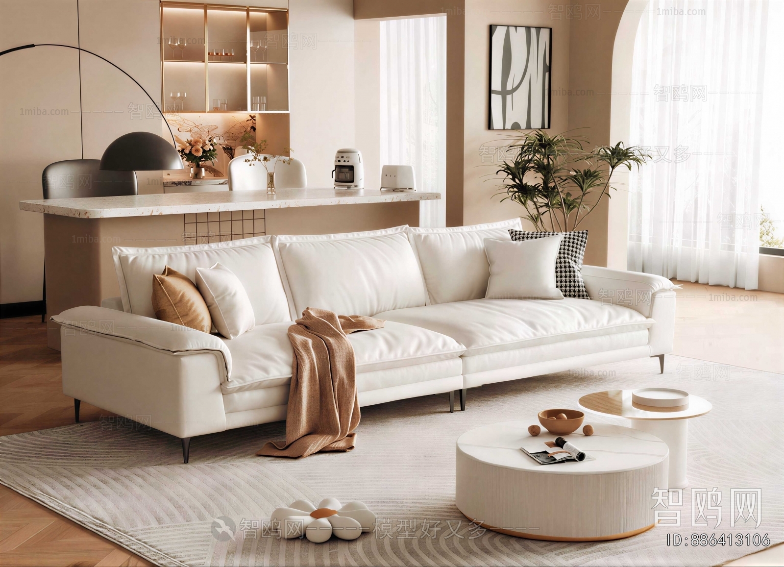 Modern Three-seat Sofa