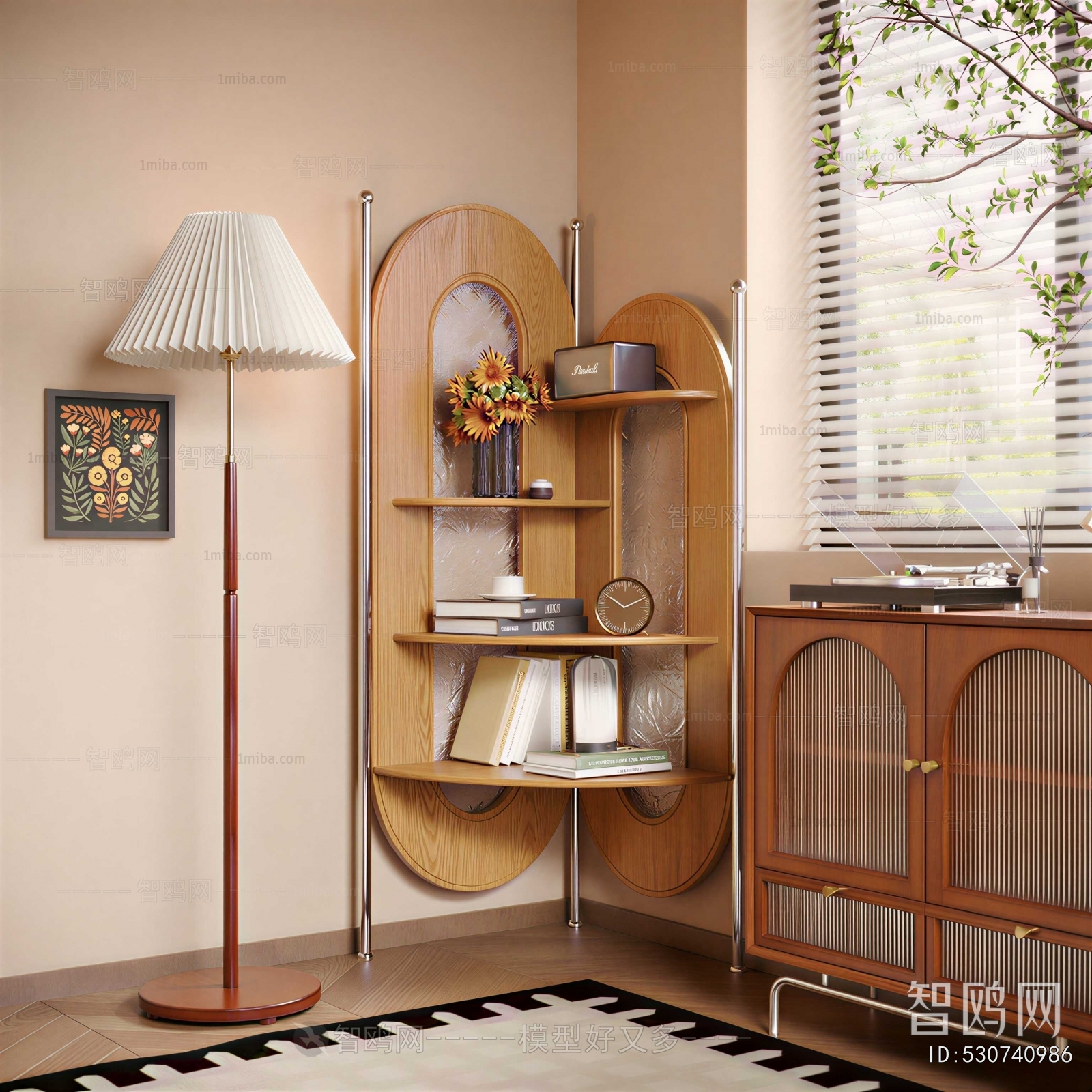Modern Wabi-sabi Style Decorative Cabinet